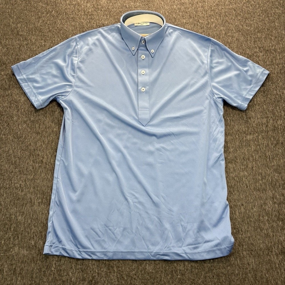 NWOT Collars and Co Mens Large Oxford Button Down Collar Dress Polo Light Blue